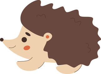 Cartoon cute hedgehog