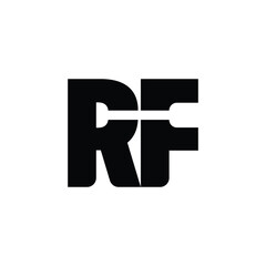 RF typography vector monogram illustration.