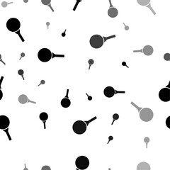 Seamless vector pattern with golf symbols, creating a creative monochrome background with rotated elements. Vector illustration on white background