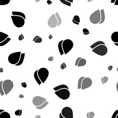 Seamless vector pattern with water drop symbols, creating a creative monochrome background with rotated elements. Illustration on transparent background