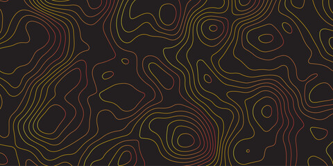Abstract background of the topographic contours map with geographic line map .Imitation of a geographical mountain reliefs background .vector illustration of topographic line contour map design .