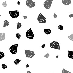 Seamless vector pattern with tourist tents, creating a creative monochrome background with rotated elements. Vector illustration on white background