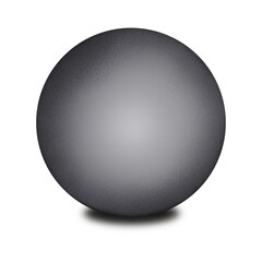 Silver Ball with Shadow Isolated on White