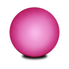 Pink Ball with Shadow Isolated on White