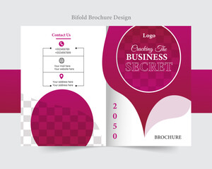 Business Creative Bifold Brochure Design And Book Cover Template Use Another Cover Design Or flyer.