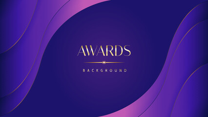 Pink blue purple golden royal awards graphics background. Lines growing elegant shine spark. Luxury premium corporate abstract design template. Banner certificate dynamic shape.