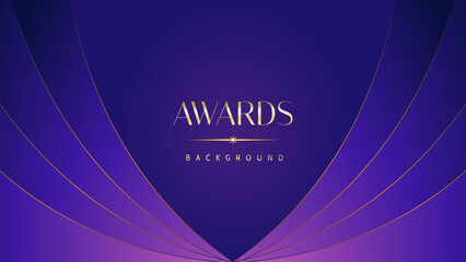 Pink blue purple golden royal awards graphics background. Lines growing elegant shine spark. Luxury premium corporate abstract design template. Banner certificate dynamic shape.