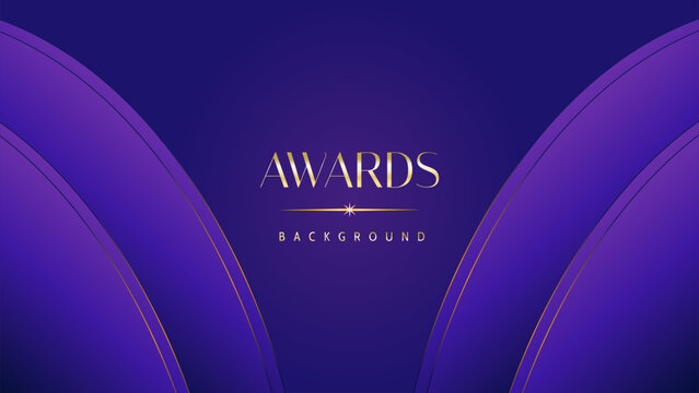 Pink blue purple golden royal awards graphics background. Lines growing elegant shine spark. Luxury premium corporate abstract design template. Banner certificate dynamic shape.
