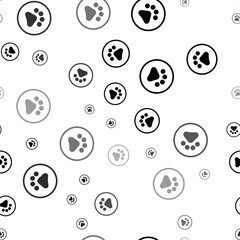 Seamless vector pattern with furry gender symbols, creating a creative monochrome background with rotated elements. Vector illustration on white background