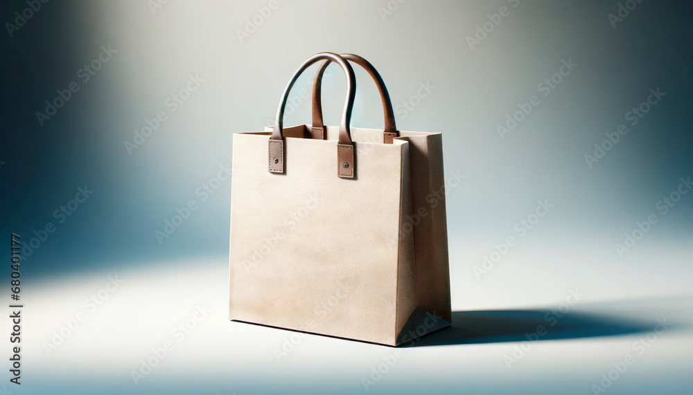 Aufkleber stylish shopping bag mockup with a clean background, showcasing space for custom branding. generativ