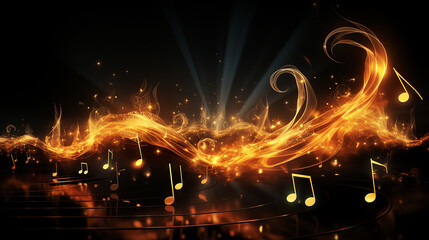 Obraz premium Free_vector_abstract_music_notes_background