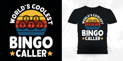 Funny Bingo Player Casino Vintage Bingo T-shirt Design