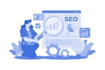 SEO Manager optimizing content for search engine visibility.