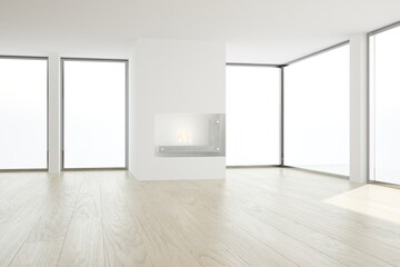 Modern interior design. 3D illustration