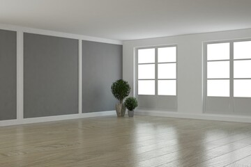 Modern interior design. 3D illustration