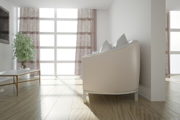 Modern interior design. 3D illustration