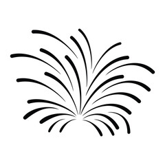 Vector design Doodle Fireworks Isolated on White Background, Celebration, Party Icon, Birthday, New Year's Eve. EPS 10
