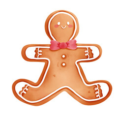 gingerbread man isolated on white