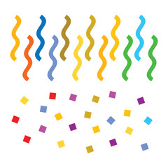 popper party new year. Birthday icon design vector illustration with transparent background