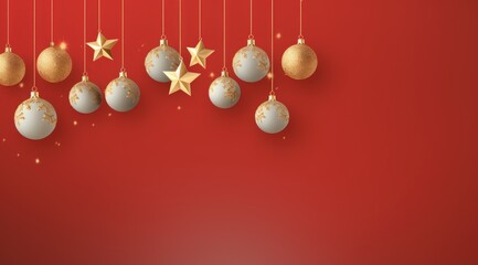Christmas celebration holiday banner template greeting card panorama. Generative AI