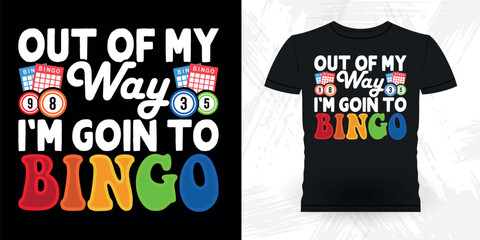 Funny Bingo Player Casino Vintage Bingo T-shirt Design