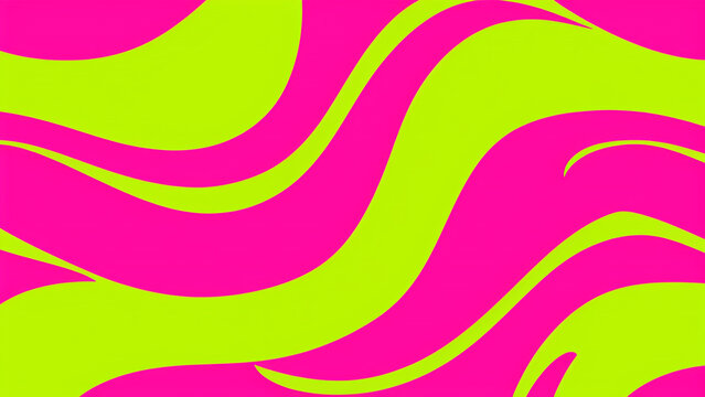 Retro Pop Art Pattern Bubblegum Pink and Lime Green Delight