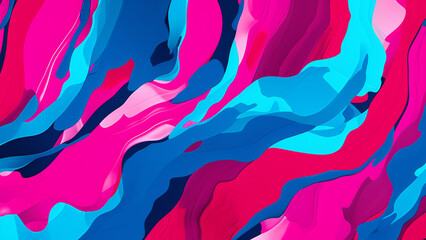 Turquoise Blue and Fuchsia Pink Retro Pop Art Pattern