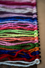 Close-up of Colorful Hand-Dyed Yarn