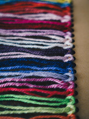 Close-up of Colorful Hand-Dyed Yarn