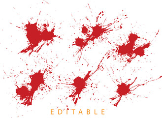 Collection of dripping blood paint