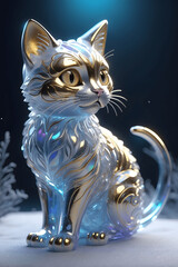 Crystal Frost: A Winter Kitty's Elegance