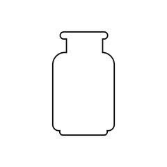 Gas cylinder outline shape vector icon