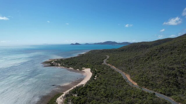 Aerial footage of Cape Gloucester Queensland Australia