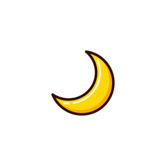 Obraz na płótnie Canvas Moon icon with Simple colorfull style Vector Illustration
