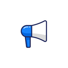 Megaphone icon with Simple colorfull style Vector Illustration