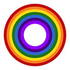 Obraz premium Rainbow Circle Icon Isolated on White