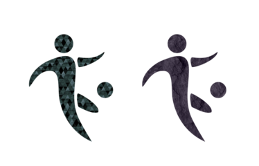 foot ball icon symbol black and green with texture