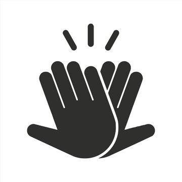 Hands celebrating with a high 5 icon	