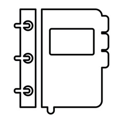 Agenda Notebook Icon In Outline Style