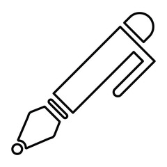 Marker Pen Icon In Outline Style