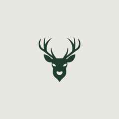鹿をシンボリックに用いたロゴのベクター画像