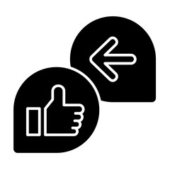 Response glyph icon illustration vector graphic