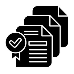 Complianc glyph icon illustration vector graphic