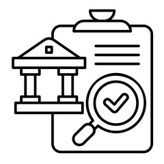 Governance line icon illustration vector graphic