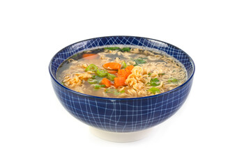 Instant noodles in a bowl