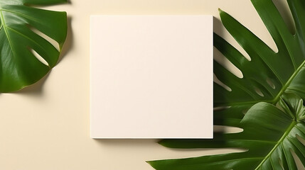 Square Paper Mockup for Corporate Branding | Blank Logo Template