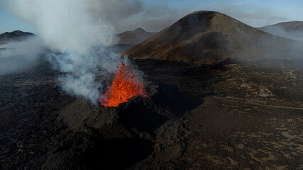 Volcano Eruption 2023 Litli-Hrútur, Iceland