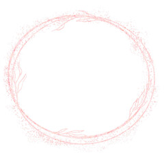 Floral Glitter Frame Geometric