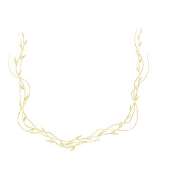 Floral Glitter Frame Geometric