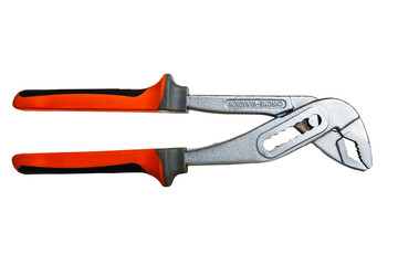 adjustable wrench for fine adjustment, metal chrome plated, isolated on a white background